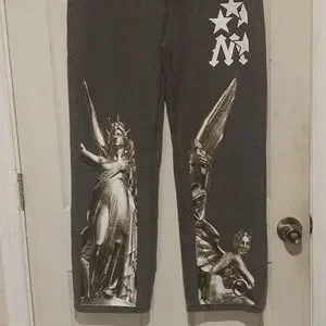 MAN boohoo Jeans Man Boohooman Jeans With Statue Of Liberty